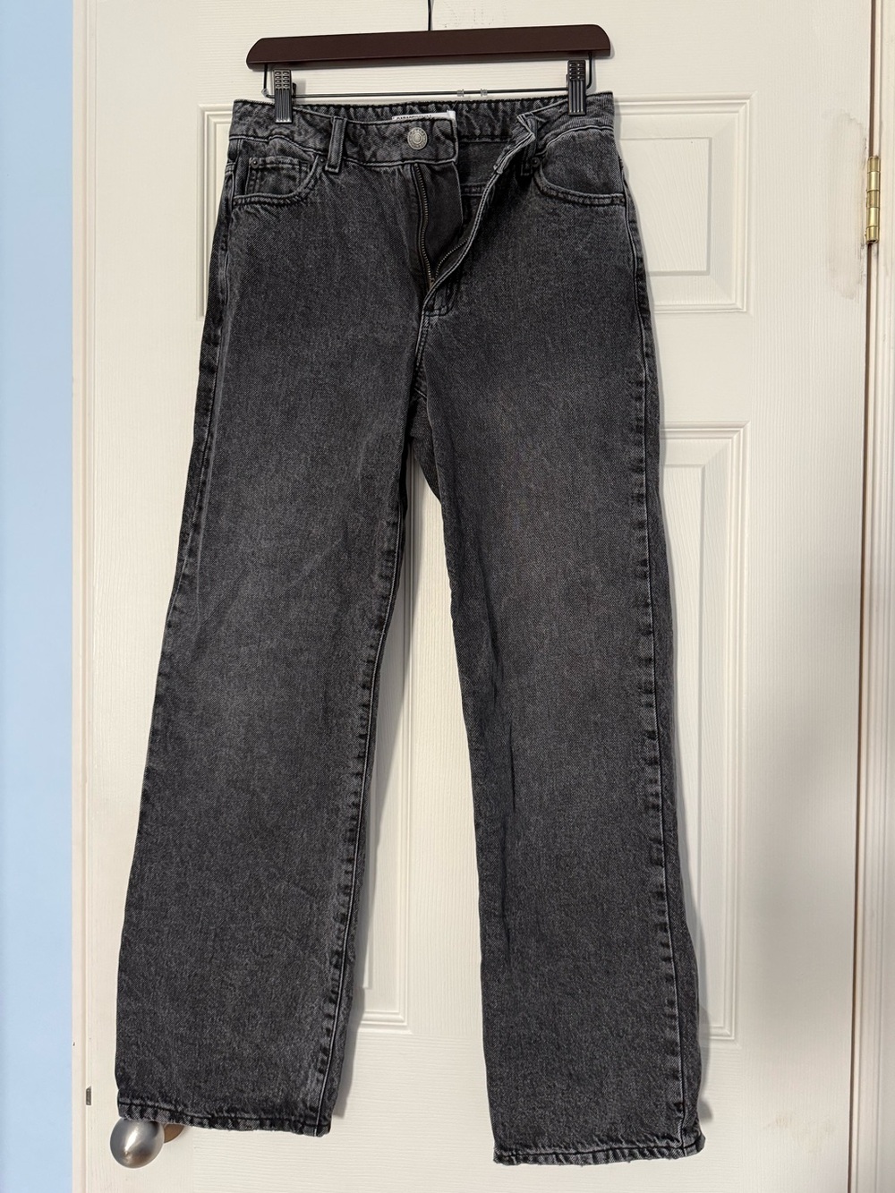 Garage Denim 90’s Straight Women’s Black Washed Mid-Rise Jeans